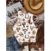 image:imageRoseSeek Womens Cow Print Tank Top Sleeveless Crewneck Fitted Crop Tops Summer Cowgirl VestGraphic White