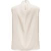 image:imageRoseSeek Womens Draped Mock Neck Tank Top Elegant Sleeveless Blouses Office Business ShirtsBeige
