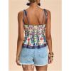 image:imageRoseSeek Womens Floral Going Out Cami Top Sleeveless Spaghetti Strap Camisole Peplum Summer TopsMulticolor