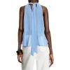 image:imageRoseSeek Womens Flowy Going Out Halter Tops Ruffle Mesh Tops Cut Out Sleeveless Tie Neck Tank Top Summer OutfitBlue