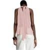 image:imageRoseSeek Womens Flowy Going Out Halter Tops Ruffle Mesh Tops Cut Out Sleeveless Tie Neck Tank Top Summer OutfitPink
