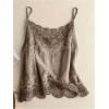 image:imageRoseSeek Womens Lace Trim Cami Tops Spaghetti Strap V Neck Sleeveless Tank Tops Y2k Vintage Retro CamisoleCoffee Brown