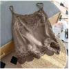 image:imageRoseSeek Womens Lace Trim Cami Tops Spaghetti Strap V Neck Sleeveless Tank Tops Y2k Vintage Retro CamisoleCoffee Brown