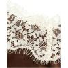 image:imageRoseSeek Womens Lace Trim Patchwork Cami Top V Neck Sleeveless Tops with Side Slit Elegant TopsCoffee Brown