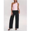 image:imageRoseSeek Womens One Shoulder Cut Out Tank Top Elegant Asymmetrical Knot Sleeveless Tops Going Out OutfitsCoral Pink