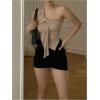 image:imageRoseSeek Womens One Shoulder Twist Front Tank Top Sleeveless Fitted Ruched Going Out Tops Date Night OutfitKhaki