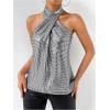 image:imageRoseSeek Womens Sequin Halter Tops Sparkle Sleeveless Top Party Y2k Tops Disco OutfitsSilver