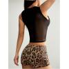 image:imageRoseSeek Womens Sparkly Mesh Crop Tank Tops Glitter Bling Rhinestone See Through Y2K Sleeveless ShirtsBlack