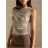 image:imageRoseSeek Womens Striped Tank Top Boat Neck Sleeveless Crop Tops Summer Slim Fit TopsMulticolor