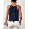 image:imageRoseSeek Womens Summer Halter Tops Tie Back Sleeveless Work Shirts Blouses for Women Casual DressyDeep Blue