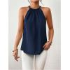 image:imageRoseSeek Womens Summer Halter Tops Tie Back Sleeveless Work Shirts Blouses for Women Casual DressyDeep Blue