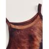 image:imageRoseSeek Womens Tie Dye Crop Camisole Tops Fitted Sleeveless Tank Top Summer ClothesMulticolor
