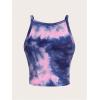 image:imageRoseSeek Womens Tie Dye Crop Camisole Tops Fitted Sleeveless Tank Top Summer ClothesPink Purple
