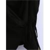 image:imageRoseSeek Womens Tie Side Wrap Camisole Tops Spaghetti Strap V Neck Elegant Blouses ShirtsBlack