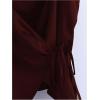 image:imageRoseSeek Womens Tie Side Wrap Camisole Tops Spaghetti Strap V Neck Elegant Blouses ShirtsBurgundy