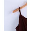 image:imageRoseSeek Womens Tie Side Wrap Camisole Tops Spaghetti Strap V Neck Elegant Blouses ShirtsBurgundy
