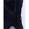 image:imageRoseSeek Womens Tie Side Wrap Camisole Tops Spaghetti Strap V Neck Elegant Blouses ShirtsDeep Blue