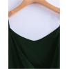 image:imageRoseSeek Womens Tie Side Wrap Camisole Tops Spaghetti Strap V Neck Elegant Blouses ShirtsOlive Green