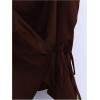 image:imageRoseSeek Womens Tie Side Wrap Camisole Tops Spaghetti Strap V Neck Elegant Blouses ShirtsRust Brown