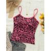 image:imageRoseSeek Womens Y2K Leopard Beach Print Slim Fit Camisole Tops Casual Spaghetti Strap Tank TopsHot Pink