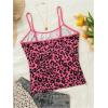 image:imageRoseSeek Womens Y2K Leopard Beach Print Slim Fit Camisole Tops Casual Spaghetti Strap Tank TopsHot Pink