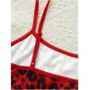 image:imageRoseSeek Womens Y2K Leopard Beach Print Slim Fit Camisole Tops Casual Spaghetti Strap Tank TopsRed