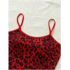 image:imageRoseSeek Womens Y2K Leopard Beach Print Slim Fit Camisole Tops Casual Spaghetti Strap Tank TopsRed