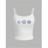 image:imageRoseSeek Womens Y2K Leopard Beach Print Slim Fit Camisole Tops Casual Spaghetti Strap Tank TopsWhite