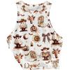 image:imageRoseSeek Womens Cow Print Tank Top Sleeveless Crewneck Fitted Crop Tops Summer Cowgirl VestPumpkin Multicolor