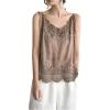 image:imageRoseSeek Womens Lace Trim Cami Tops Spaghetti Strap V Neck Sleeveless Tank Tops Y2k Vintage Retro CamisoleCoffee Brown