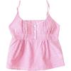 image:imageRoseSeek Womens Striped Button Front Flared Camisole Tops Shirred Spaghetti Strap Tank TopPure Pink