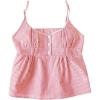 image:imageRoseSeek Womens Striped Button Front Flared Camisole Tops Shirred Spaghetti Strap Tank TopPure Red