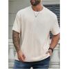 image:imageMens Big and Tall Shirts Textured Knit Tshirt Shirts Casual Summer Tops TrendyApricot