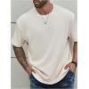 image:imageMens Big and Tall Shirts Textured Knit Tshirt Shirts Casual Summer Tops TrendyApricot
