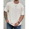 image:imageMens Big and Tall Shirts Textured Knit Tshirt Shirts Casual Summer Tops TrendyApricot