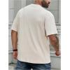 image:imageMens Big and Tall Shirts Textured Knit Tshirt Shirts Casual Summer Tops TrendyApricot