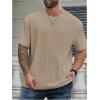 image:imageMens Big and Tall Shirts Textured Knit Tshirt Shirts Casual Summer Tops TrendyApricot Khaki