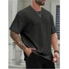 image:imageMens Big and Tall Shirts Textured Knit Tshirt Shirts Casual Summer Tops TrendyBlack