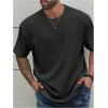 image:imageMens Big and Tall Shirts Textured Knit Tshirt Shirts Casual Summer Tops TrendyBlack