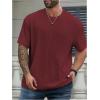 image:imageMens Big and Tall Shirts Textured Knit Tshirt Shirts Casual Summer Tops TrendyBurgundy