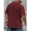 image:imageMens Big and Tall Shirts Textured Knit Tshirt Shirts Casual Summer Tops TrendyBurgundy