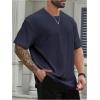 image:imageMens Big and Tall Shirts Textured Knit Tshirt Shirts Casual Summer Tops TrendyDeep Blue