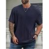 image:imageMens Big and Tall Shirts Textured Knit Tshirt Shirts Casual Summer Tops TrendyDeep Blue