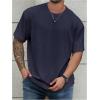 image:imageMens Big and Tall Shirts Textured Knit Tshirt Shirts Casual Summer Tops TrendyDeep Blue
