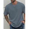 image:imageMens Big and Tall Shirts Textured Knit Tshirt Shirts Casual Summer Tops TrendyDusty Blue