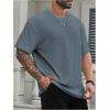 image:imageMens Big and Tall Shirts Textured Knit Tshirt Shirts Casual Summer Tops TrendyDusty Blue