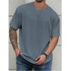 image:imageMens Big and Tall Shirts Textured Knit Tshirt Shirts Casual Summer Tops TrendyDusty Blue