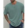image:imageMens Big and Tall Shirts Textured Knit Tshirt Shirts Casual Summer Tops TrendyGreen