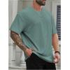 image:imageMens Big and Tall Shirts Textured Knit Tshirt Shirts Casual Summer Tops TrendyGreen