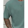 image:imageMens Big and Tall Shirts Textured Knit Tshirt Shirts Casual Summer Tops TrendyGreen